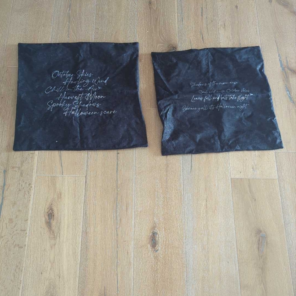 Lot of 2 Halloween pillowcases 20x20 inches